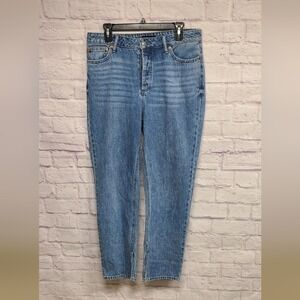 House of Harlow 1960 Womens Blue High Rise Button Fly Straight Leg Jeans Size 30